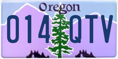 OR license plate 014QTV