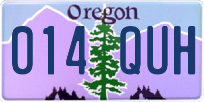 OR license plate 014QUH