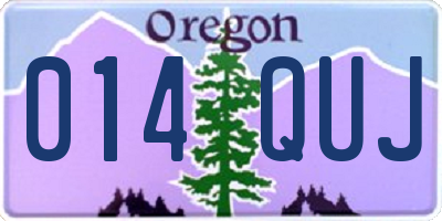 OR license plate 014QUJ
