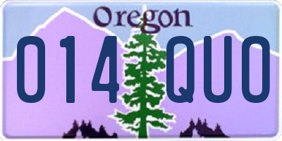 OR license plate 014QUO