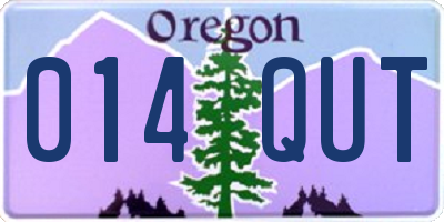 OR license plate 014QUT