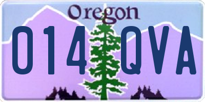 OR license plate 014QVA
