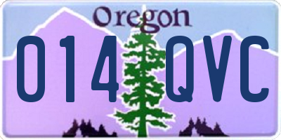 OR license plate 014QVC