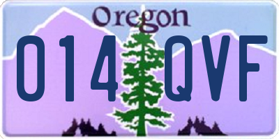 OR license plate 014QVF