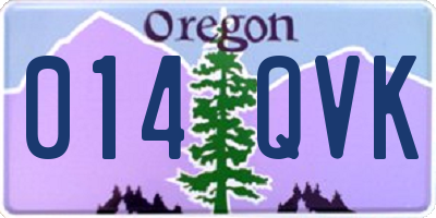 OR license plate 014QVK