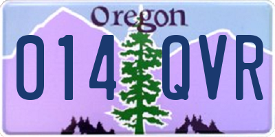 OR license plate 014QVR