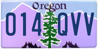 OR license plate 014QVV