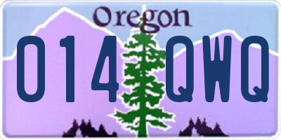 OR license plate 014QWQ