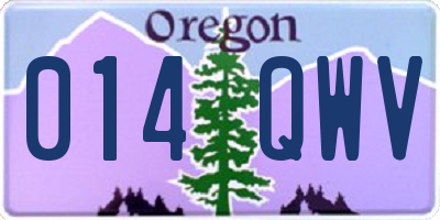 OR license plate 014QWV