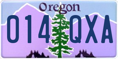 OR license plate 014QXA
