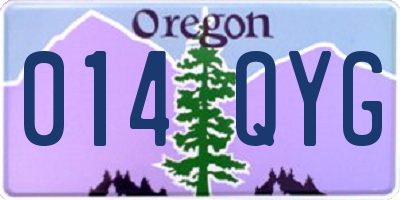 OR license plate 014QYG