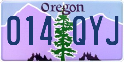 OR license plate 014QYJ
