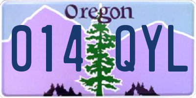 OR license plate 014QYL