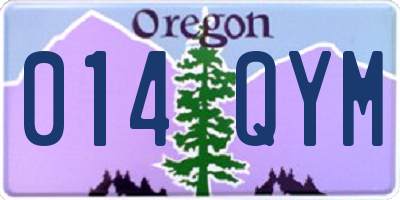 OR license plate 014QYM