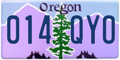 OR license plate 014QYO