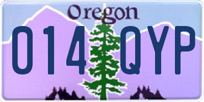 OR license plate 014QYP
