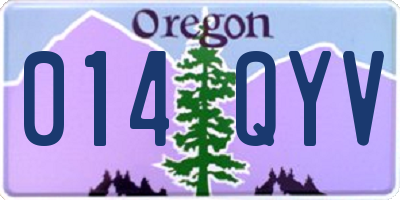 OR license plate 014QYV