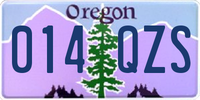 OR license plate 014QZS