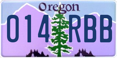 OR license plate 014RBB