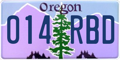OR license plate 014RBD