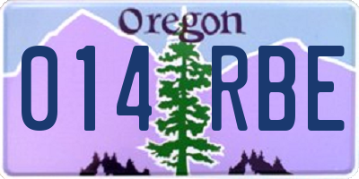 OR license plate 014RBE
