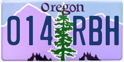 OR license plate 014RBH