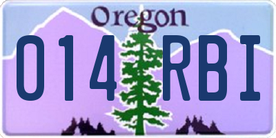 OR license plate 014RBI