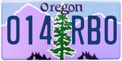 OR license plate 014RBO