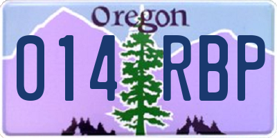 OR license plate 014RBP