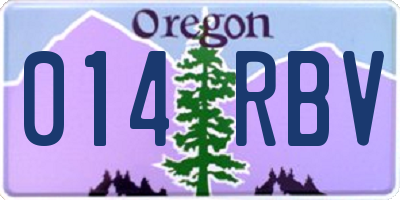 OR license plate 014RBV
