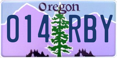 OR license plate 014RBY