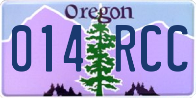 OR license plate 014RCC
