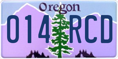 OR license plate 014RCD