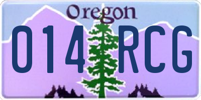 OR license plate 014RCG