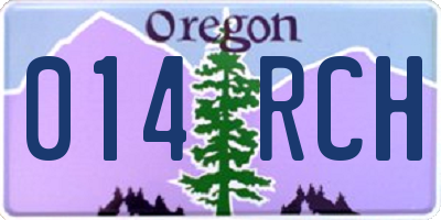 OR license plate 014RCH