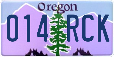 OR license plate 014RCK