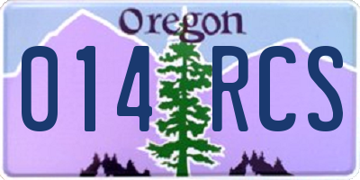 OR license plate 014RCS