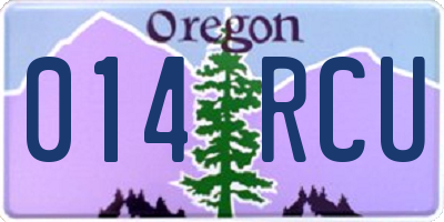 OR license plate 014RCU