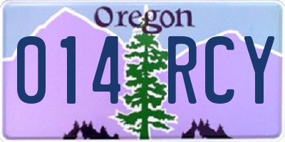 OR license plate 014RCY