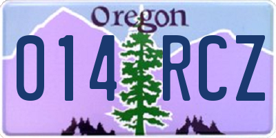 OR license plate 014RCZ