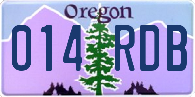 OR license plate 014RDB