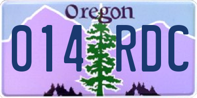 OR license plate 014RDC