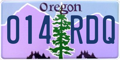 OR license plate 014RDQ