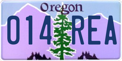 OR license plate 014REA