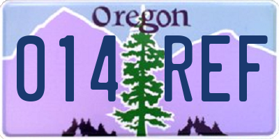OR license plate 014REF