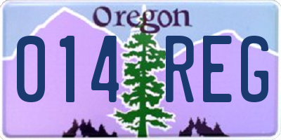 OR license plate 014REG