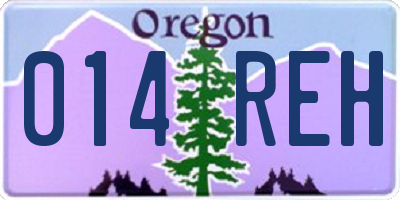 OR license plate 014REH