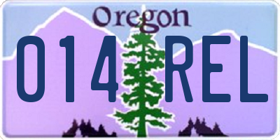 OR license plate 014REL