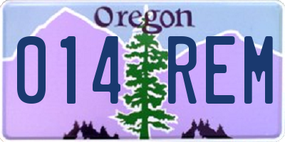 OR license plate 014REM