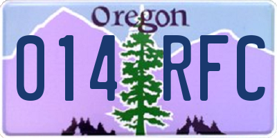 OR license plate 014RFC